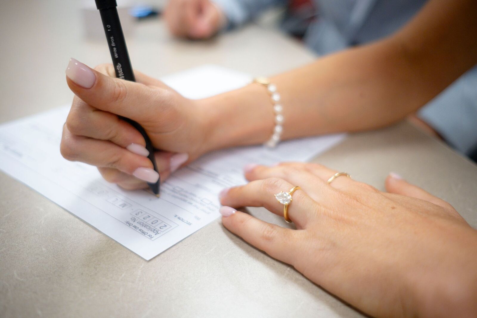 Signature d’un bordereau d’achat